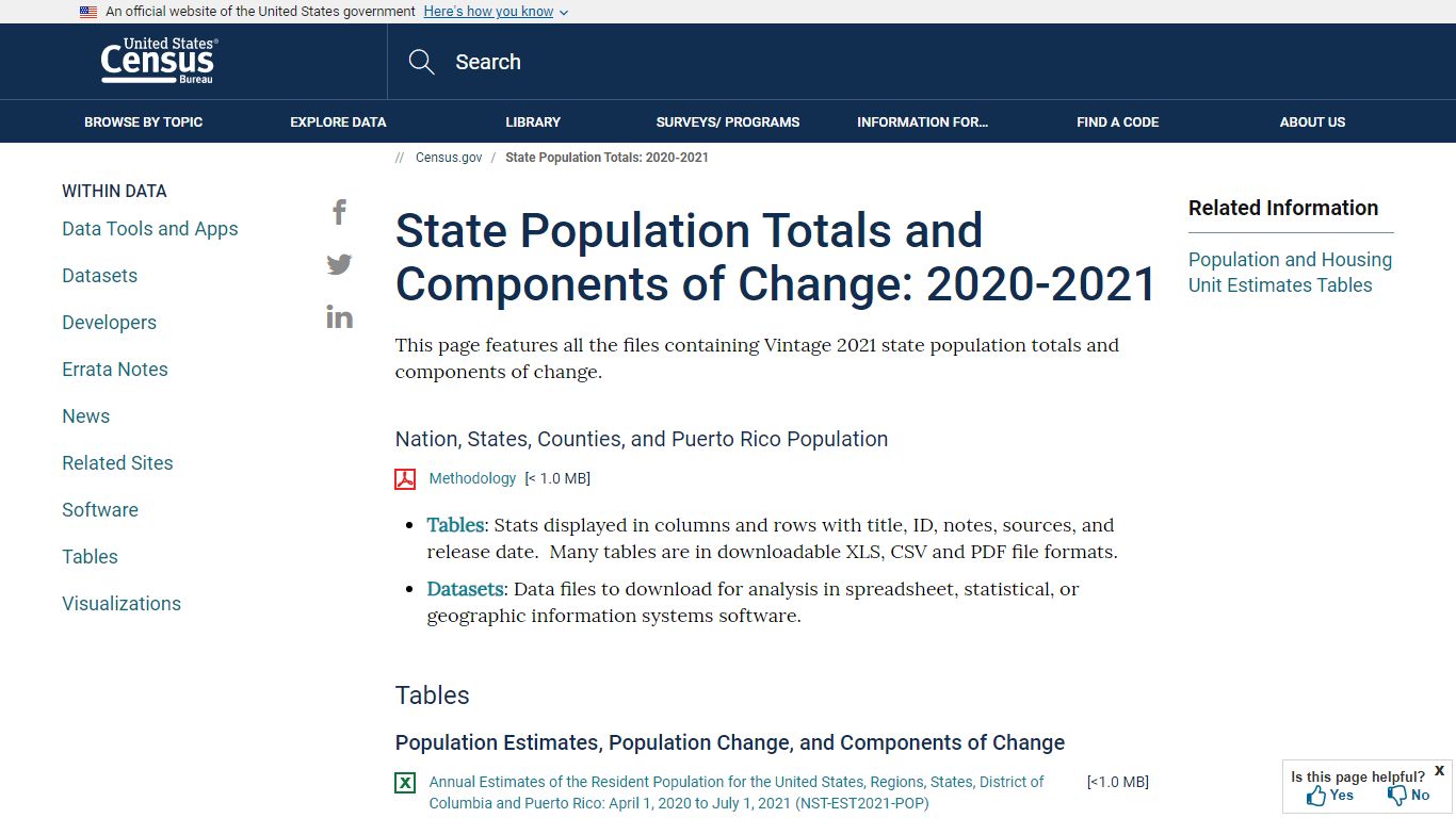 State Population Totals: 2020-2021 - Census.gov